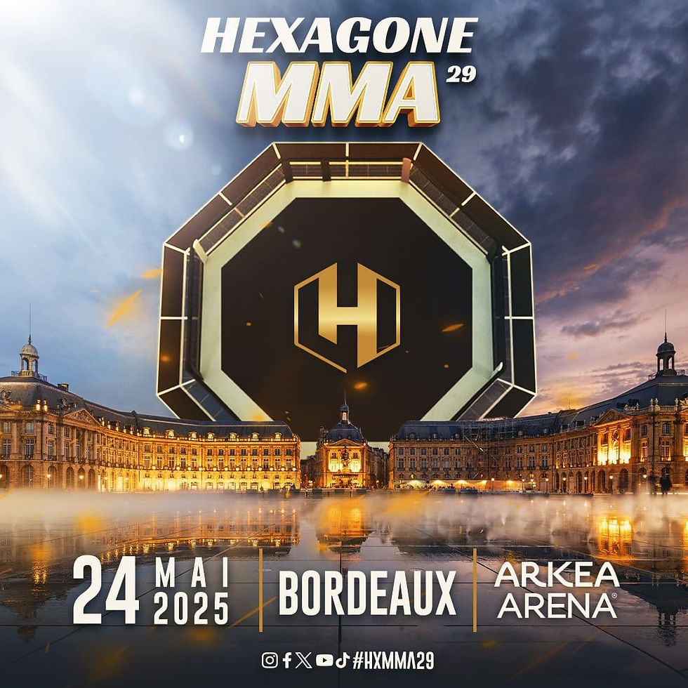 Hexagone MMA 29 a enflammé l’Arkéa Arena de Bordeaux le 24 mai 2025 : une soirée de grands débuts, dont celui très attendu de Paul Dena chez les pros, un nouveau combat de Bafode et une defense de ceinture pour Baris
