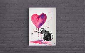 rat street art colorful happy painting acrylic paint on canvas art workshop painting lesson school class course event