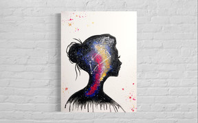 astrology stars universe girl glitter art colorful happy painting acrylic paint on canvas art workshop painting lesson school class course event