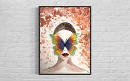 butterfly portrait acrylic paint on canvas art workshop painting lesson school class course event