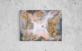 abstract art structure gold beige black