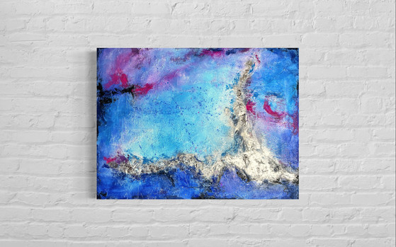 northern lights, abstract art, silver