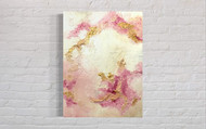 abstract modern art painting rose rosa pink gold