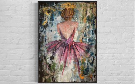 fashion illustration abstract art magenta