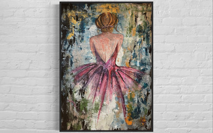 fashion illustration abstract art magenta