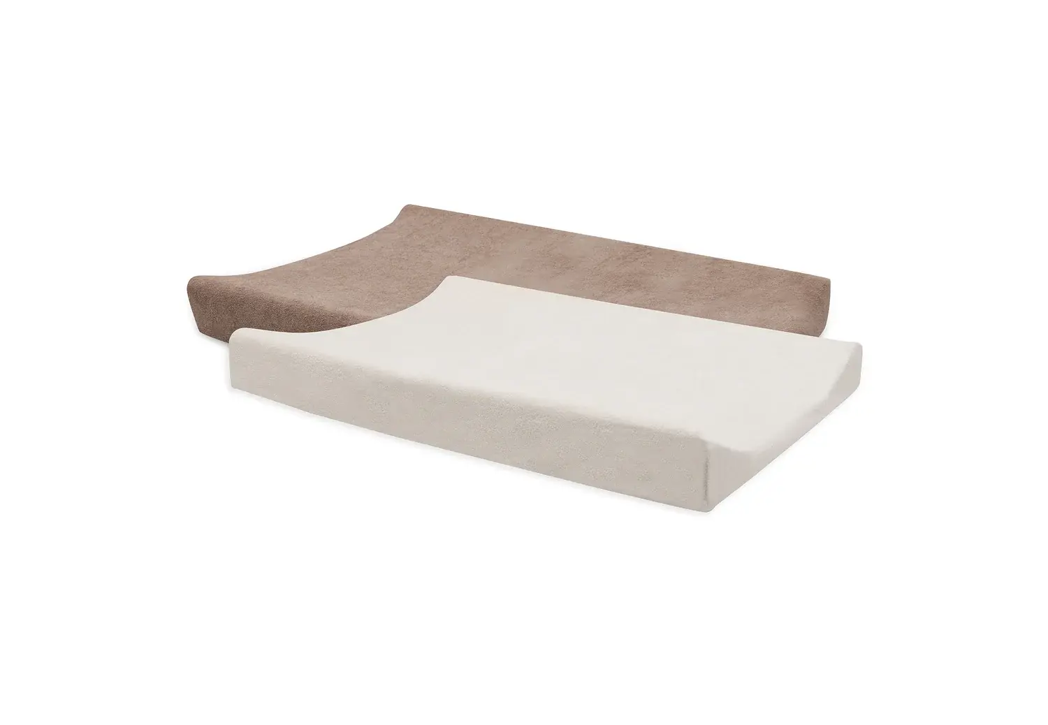Housse matelas à Langer Éponge 50x70cm - Milky coffee/ Ivory - 2 Unités- Jolle