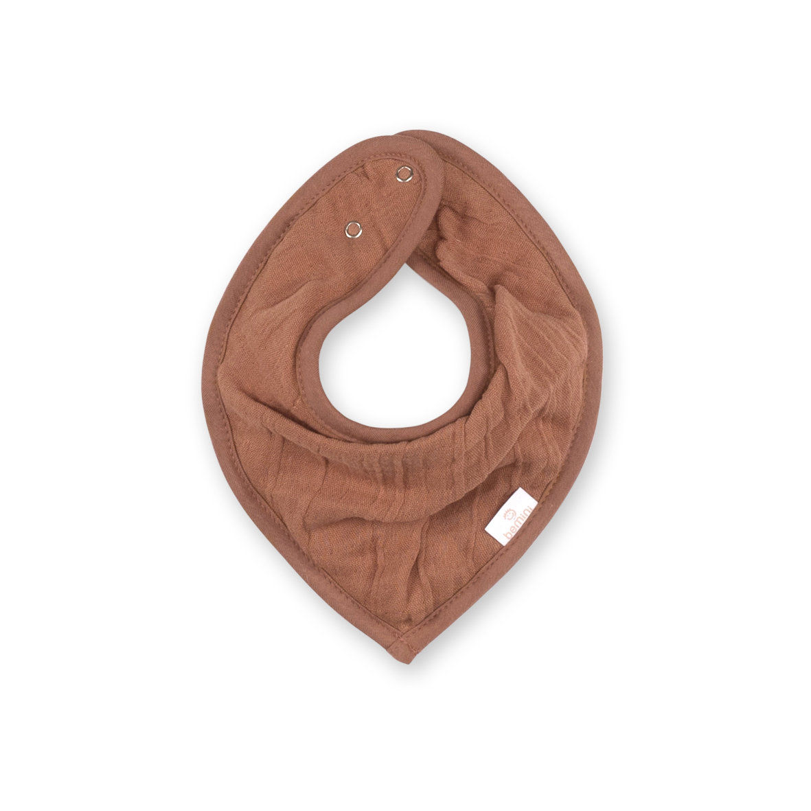 Bavoir bandana gaze 25 cm - Moka - Bemini