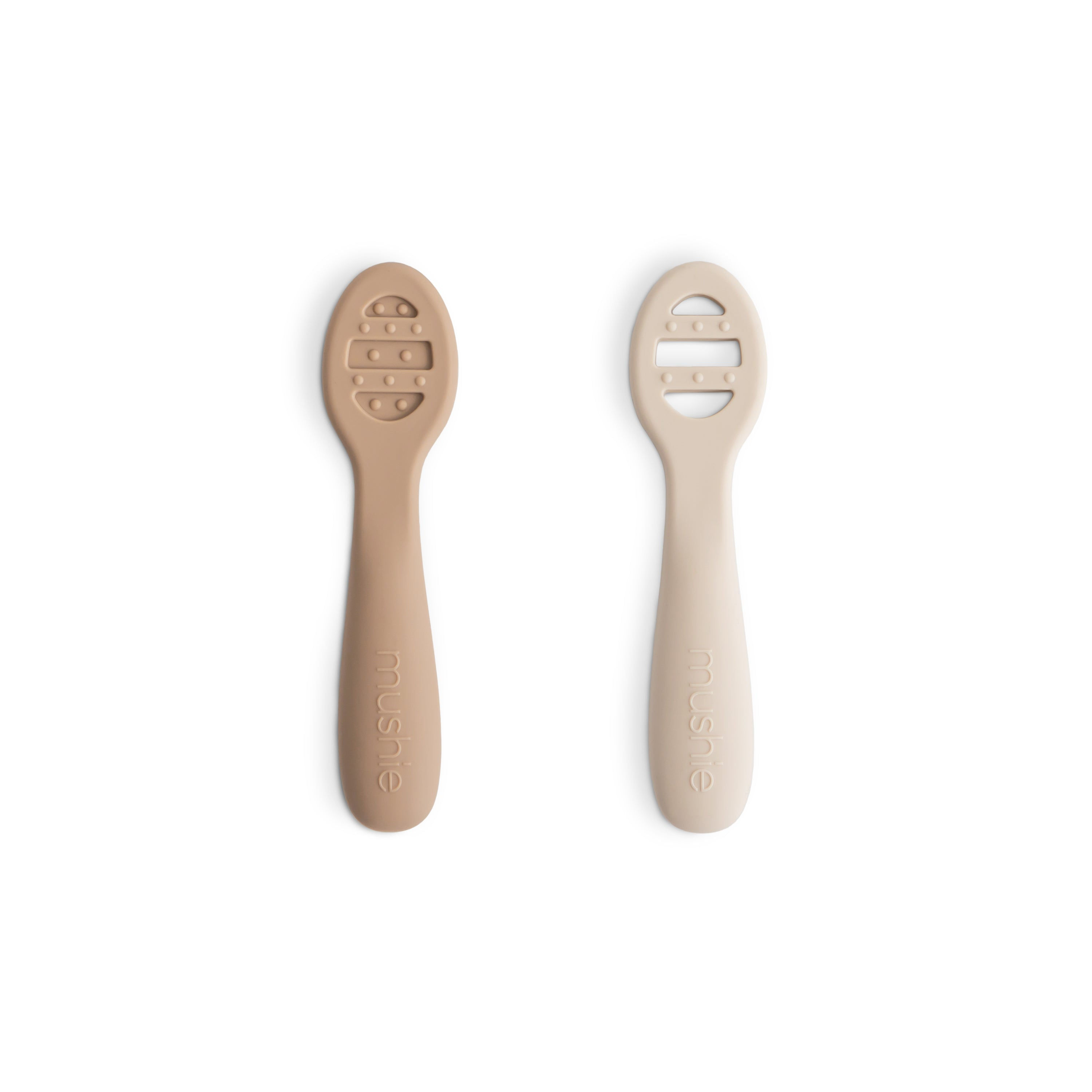 Cuillères premiers repas (lot de 2) - Natural/Shifting Sand - Mushie