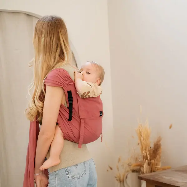 Miniature : Porte-bébé évolutif à nouer - P'tit evo, Acajou - Néobulle