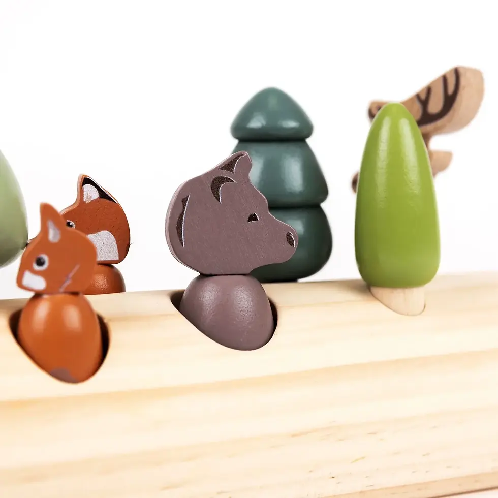Miniature : Les animaux de la forêt dans la buche - Egmont Toys