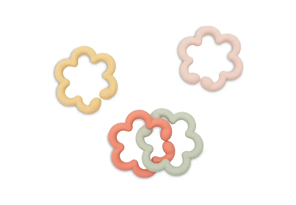 Miniature : Jeu d'anneaux en silicones - Fleur - Jollein