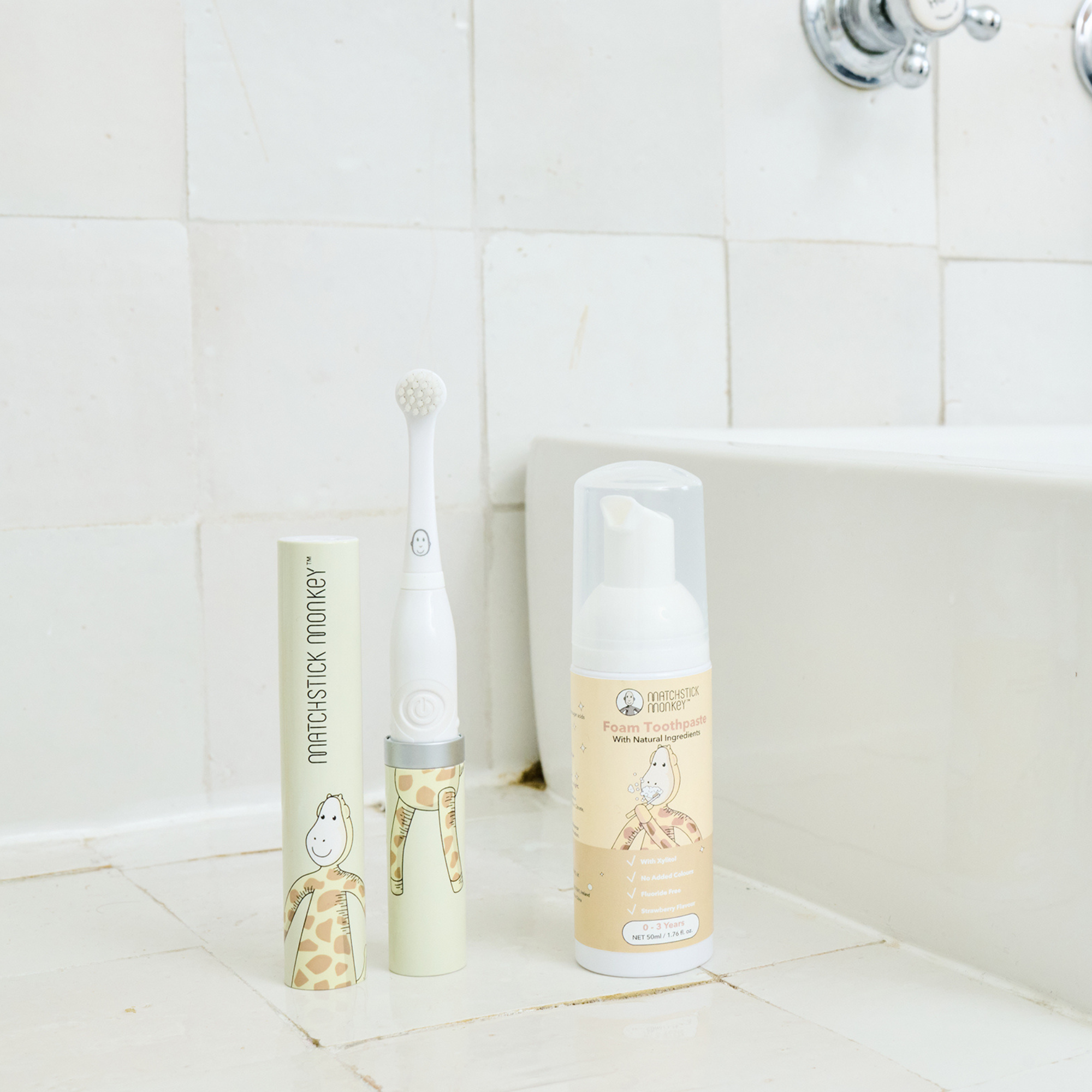 Matchstick Monkey mousse dentifrice bébé - Girafe