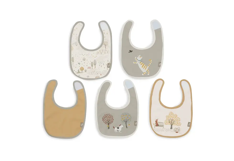 Miniature : Bavoir Jersey Imperméable - Tiny Park - 5 Unités