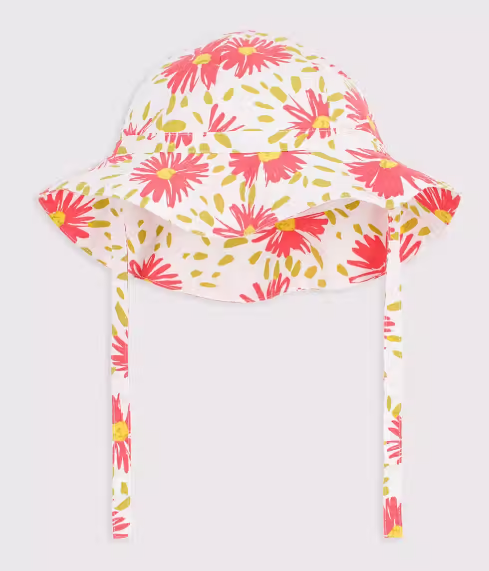 Miniature : Chapeau bébé fille en crépon imprimé fleurs - Petit Bateau