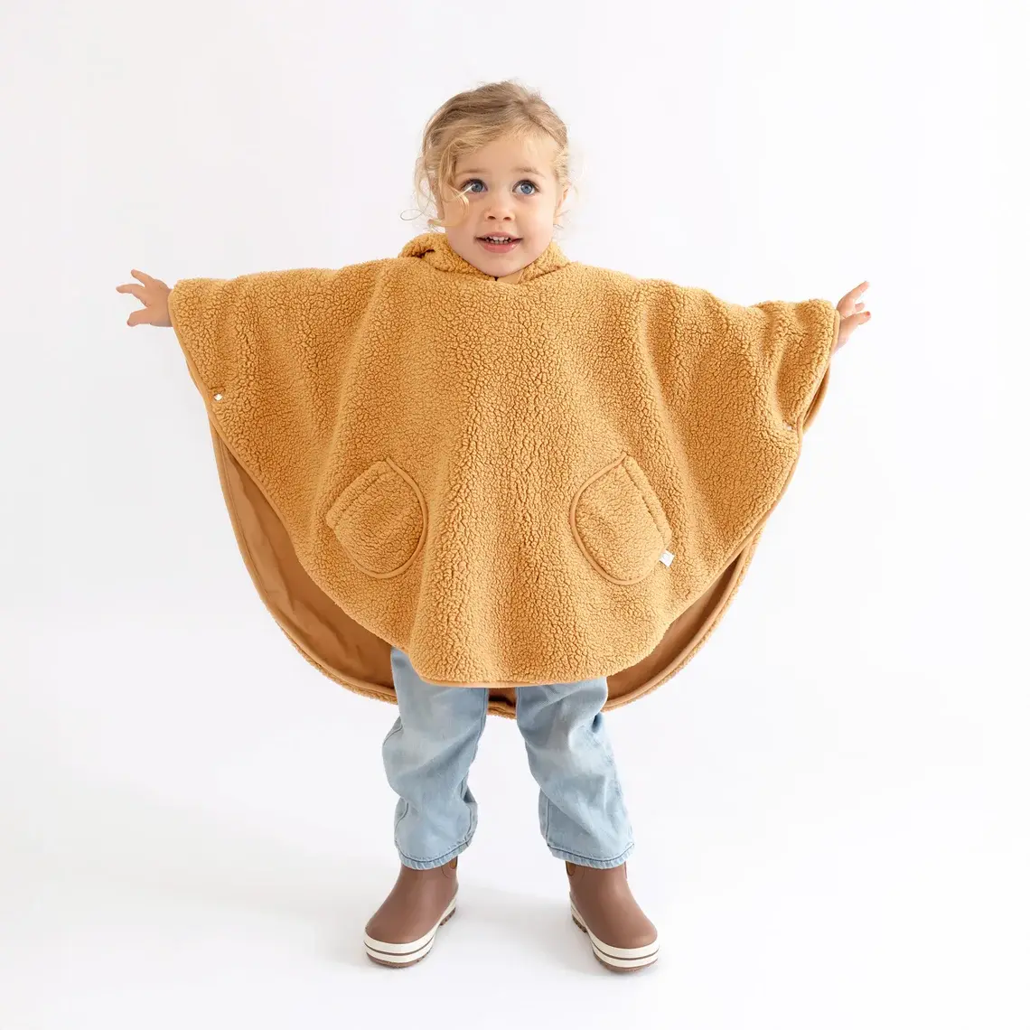 Poncho de voyage 9-36m Teddy douillet - Ocre - Bemini