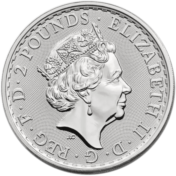Thumbnail: Britannia 1 Troy Ounce Zilveren Munt – Willekeurig Jaartal