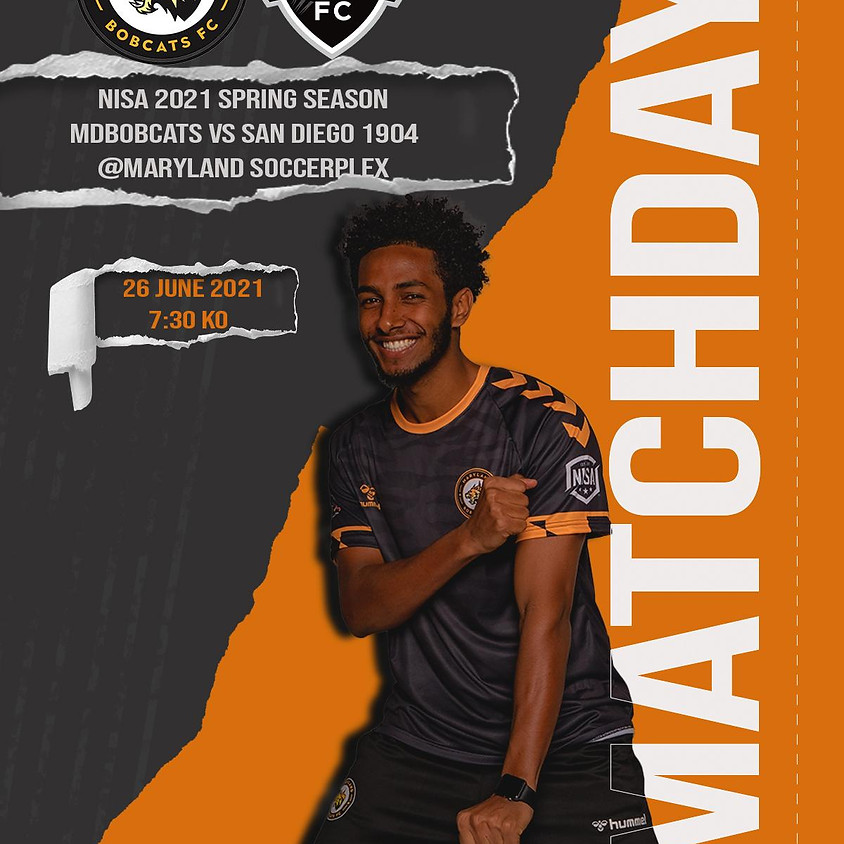 Maryland Bobcats FC vs. San Diego 1904 FC