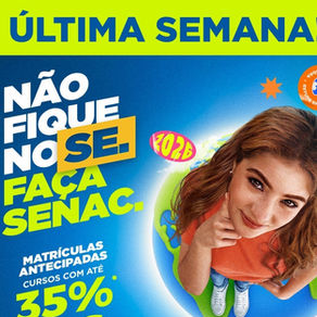 Campanha do Senac São Leopoldo entra na reta final com até 35% de desconto em cursos para 2026