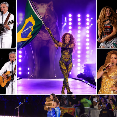 Empoderamento feminino e participação de estrelas brasileiras marcam show histórico de Shakira no Rio
