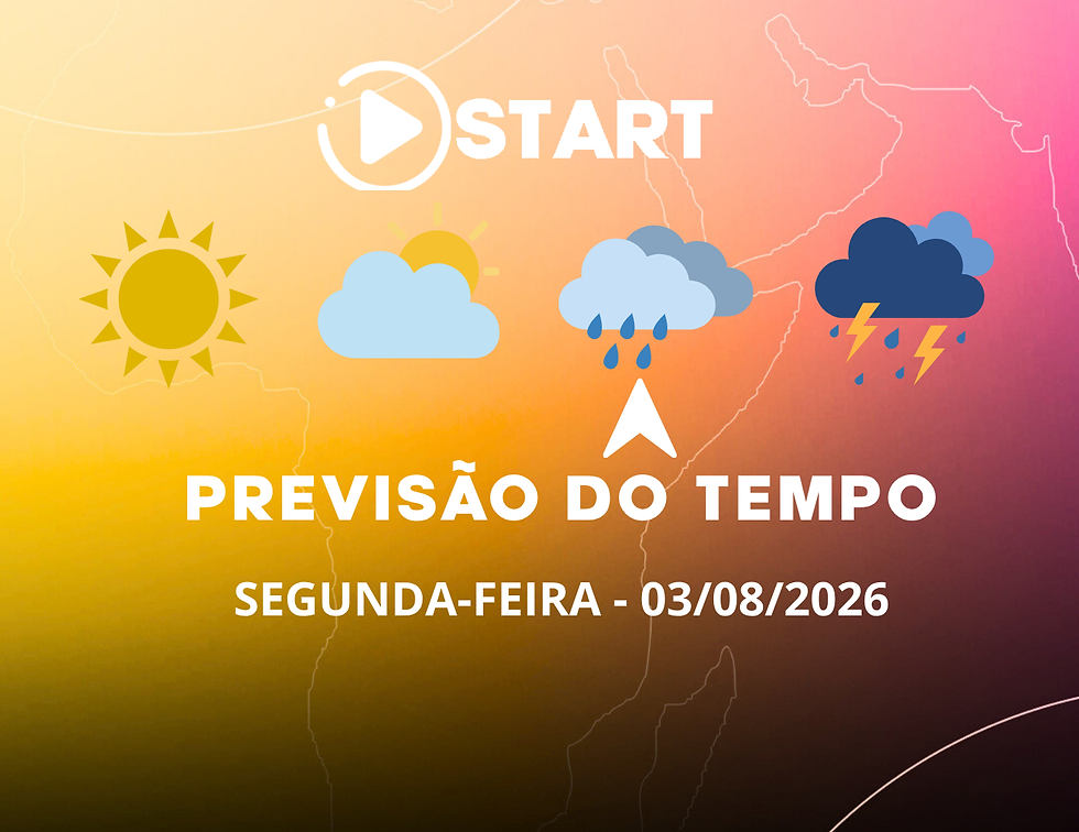 Segunda-feira (03), será marcada por sol entre nuvens, abafamento e avanço de chuva na maior parte do RS