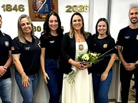 Delegada Michele Arigony é homenageada na Câmara de São Leopoldo em sessão alusiva ao Dia da Mulher