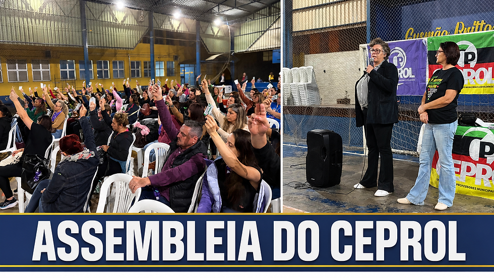 Após rejeição de proposta do governo municipal, assembleia do CEPROL aprova paralisação no dia 13/05