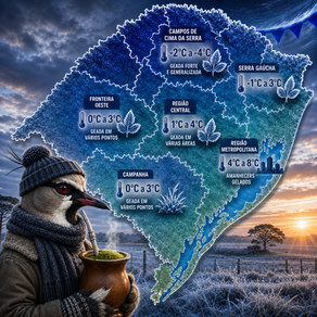 Prepare os casacos: Rio Grande do Sul pode registrar até -4°C e terá uma das semanas mais frias de 2026