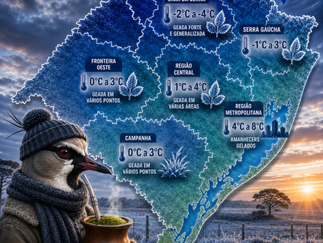 Prepare os casacos: Rio Grande do Sul pode registrar até -4°C e terá uma das semanas mais frias de 2026