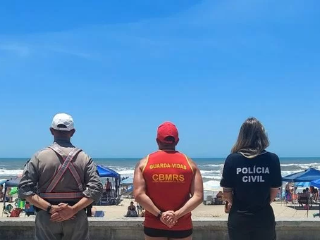 Operação Integrada das forças de segurança reforça ações em praias do RS