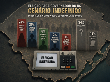 Indecisos e votos nulos lideram e expõem cenário indefinido na corrida pelo governo do RS