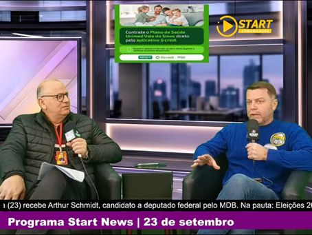 Arthur Schmidt (MDB) destaca propostas de sua campanha para deputado federal no Programa Start News