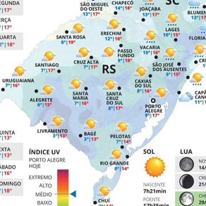 RS terá trégua da chuva, mas frio continua predominando nesta segunda-feira (29)