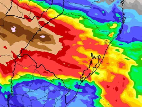 Semana começa com frente fria e previsão de chuva volumosa no RS
