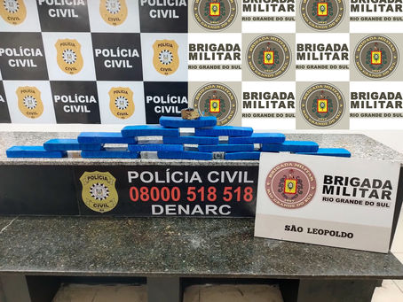 Forças de segurança prendem homem com 10 kg de maconha no bairro Santos Dumont