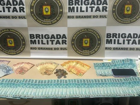 Brigada Militar prende mulher com mais de R$ 5 mil em notas é presa pela Brigada Militar na região do Vale dos Sinos
