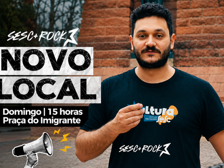 Sesc + Rock Solidário muda para a Praça do Imigrante e mantém programação neste domingo em São Leopoldo
