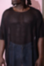 Black Mesh Tee