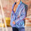 Thumbnail: Blue Iridescent Organza Blazer