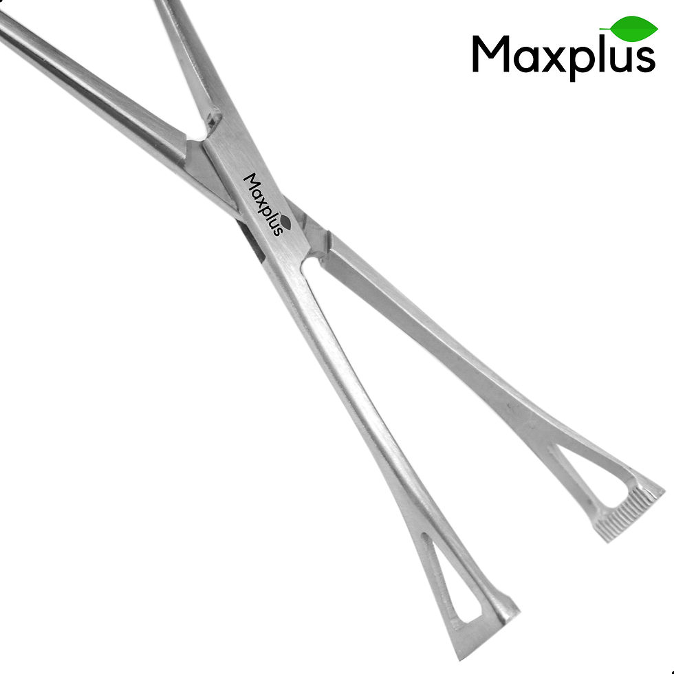Stainless steel Max Plus forceps designed for precision and durability in medical and laboratory applications.