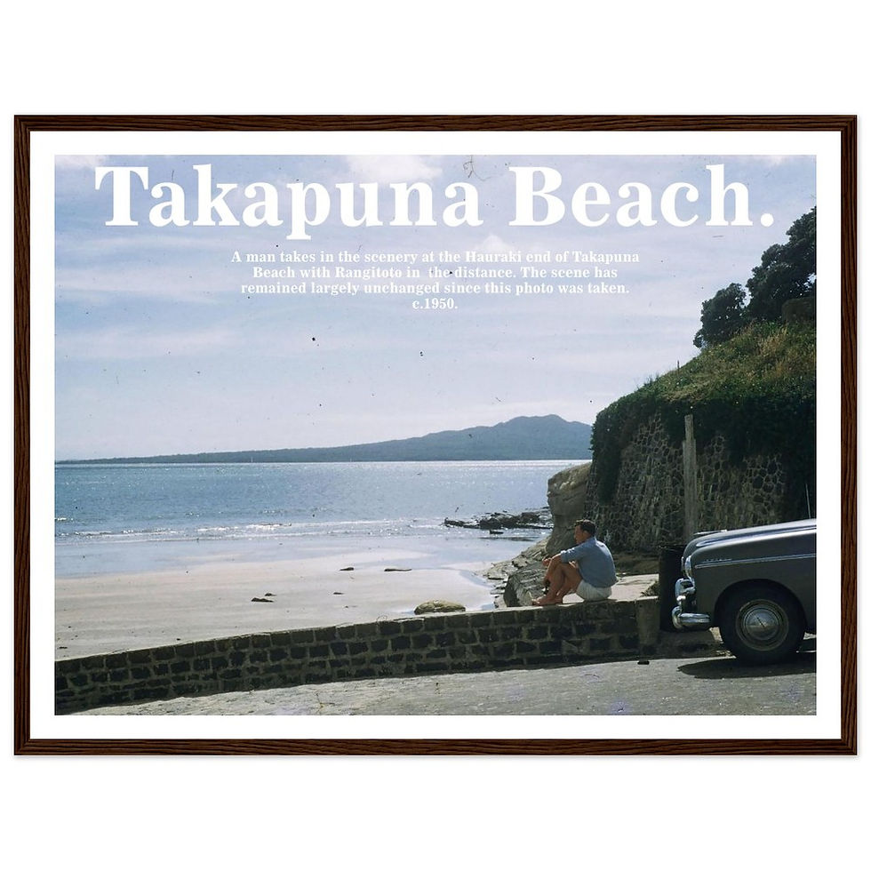 Thumbnail: Rangitoto From Takapuna Beach, c.1950.