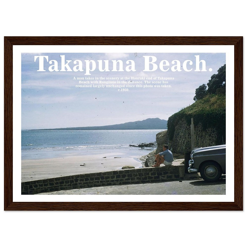 Thumbnail: Rangitoto From Takapuna Beach, c.1950.
