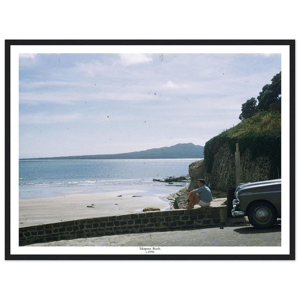 Thumbnail: Rangitoto From Takapuna Beach, c.1950.