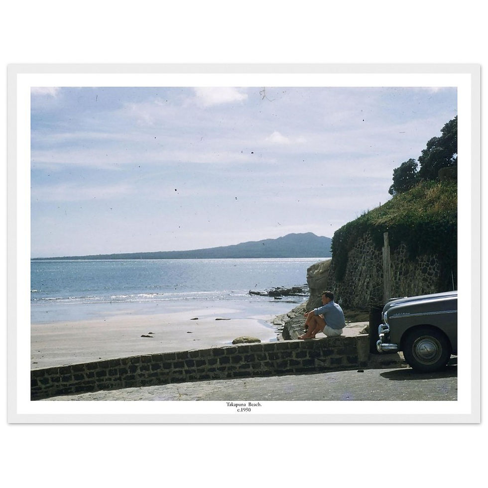 Thumbnail: Rangitoto From Takapuna Beach, c.1950.