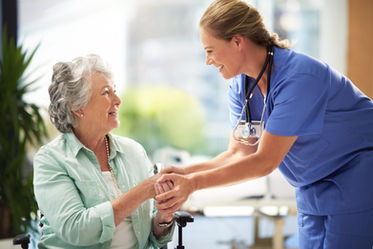 A senior getting great healthcare.