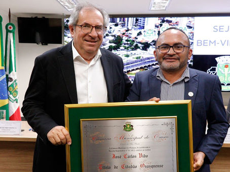 Câmara outorga Título de Cidadão Osasquense a José Carlos Vido
