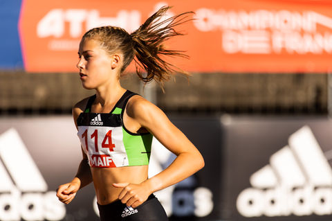 Fleur Templier aux Championnats de France d'Athlétisme cadets-juniors d'athlétisme à Mulhouse