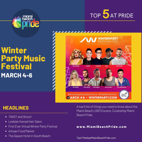 TOP 5 @ PRIDE | Winter Party Festival hosts its first ever virtual event! 