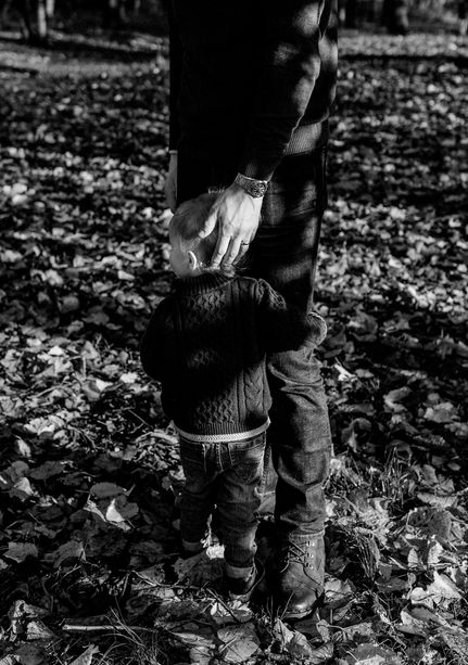 toddler with father 