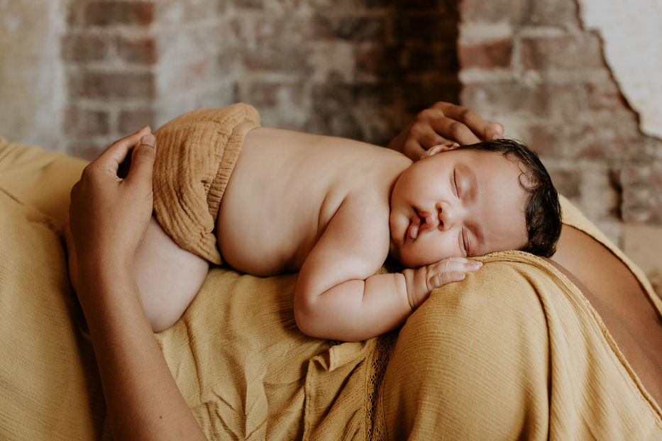 newborn with mother