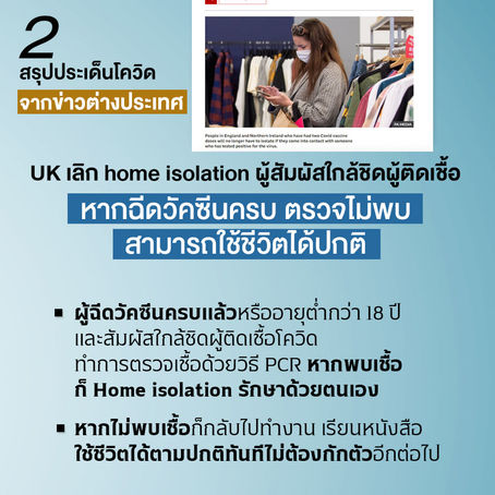 สรุปประเด็นโควิดจากข่าวต่างประเทศ #2